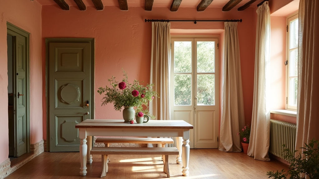 Intérieur toulousain lumineux avec matériaux naturels